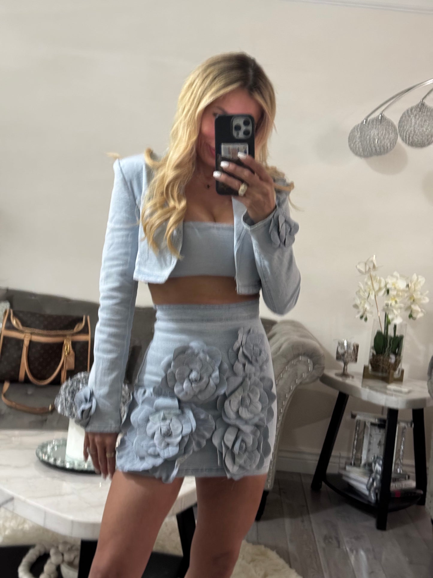 Denim Roses Set