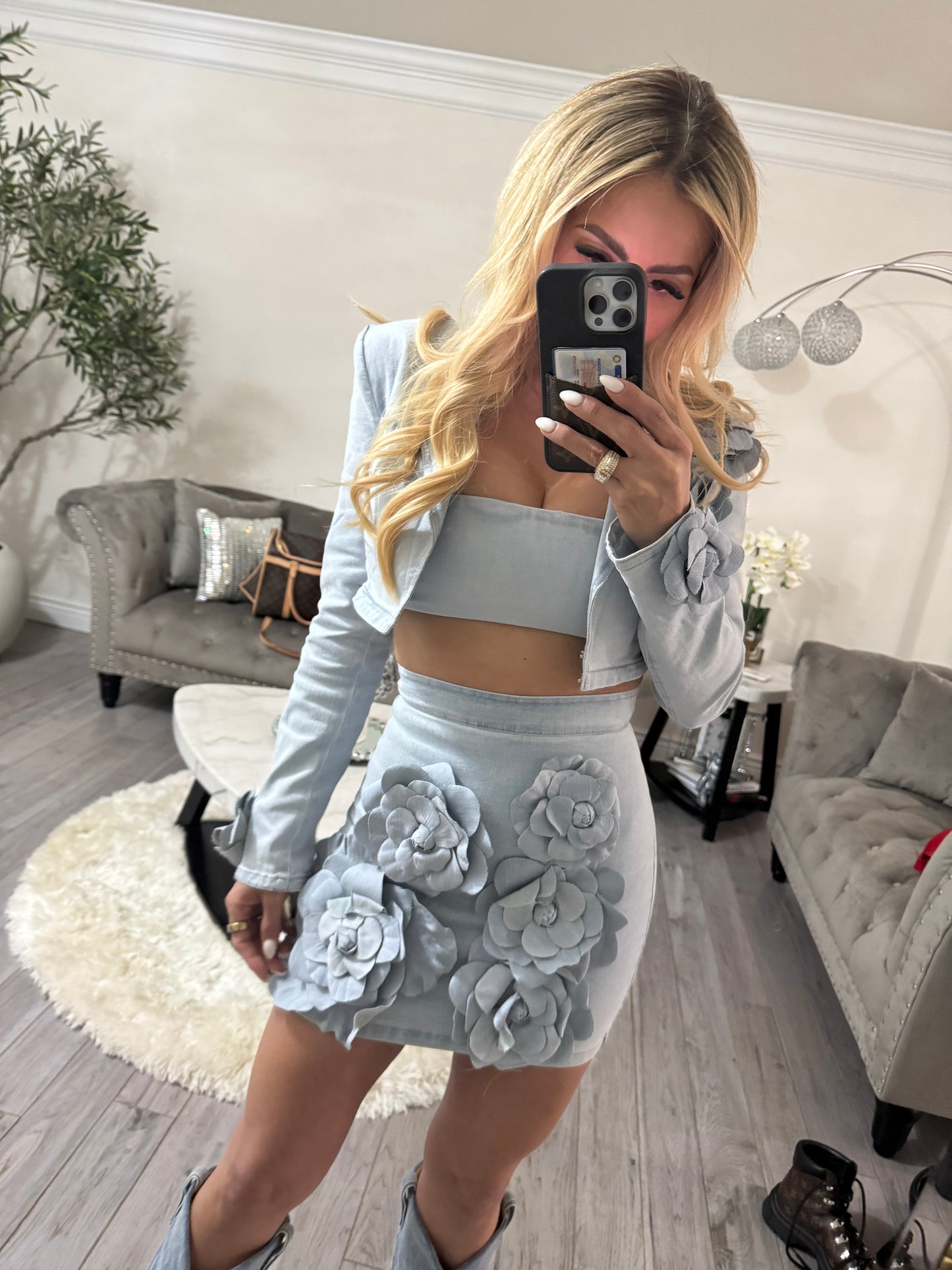 Denim Roses Set