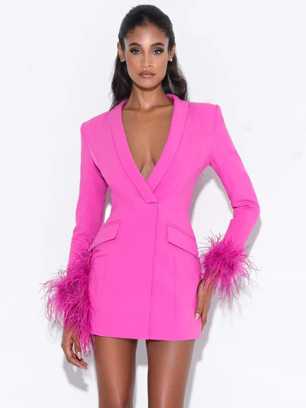 PINK BLAZER DRESS