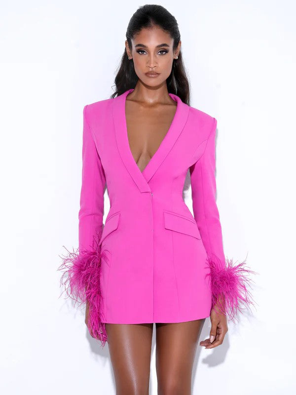 PINK BLAZER DRESS