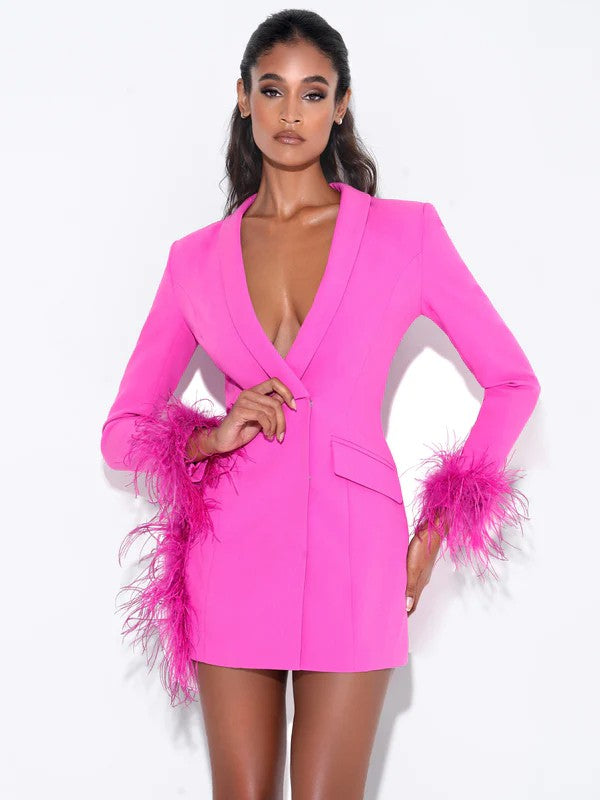 PINK BLAZER DRESS