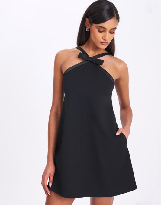 AUDREY BOW MINI DRESS
